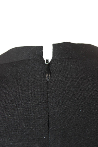 J. Mclaughlin Women Shift Dress Black Sleeveless Mock Neck Knee Length Size M