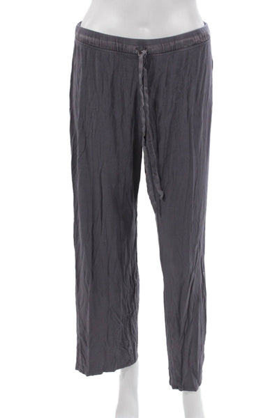 Fleur't Unisex Sweatpants Dark Gray Rayon Spandex Drawstring Bohemian Size M