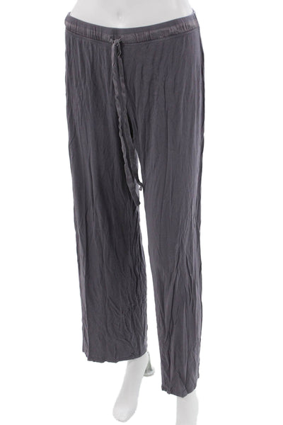 Fleur't Unisex Sweatpants Dark Gray Rayon Spandex Drawstring Bohemian Size M