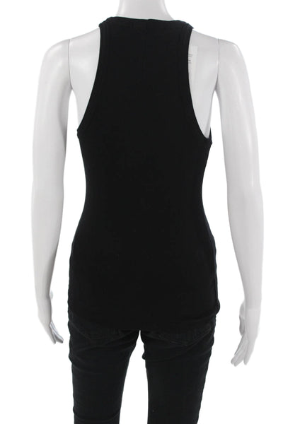 Stateside Womens Black Sleeveless High Neck Basic Tank Size XS