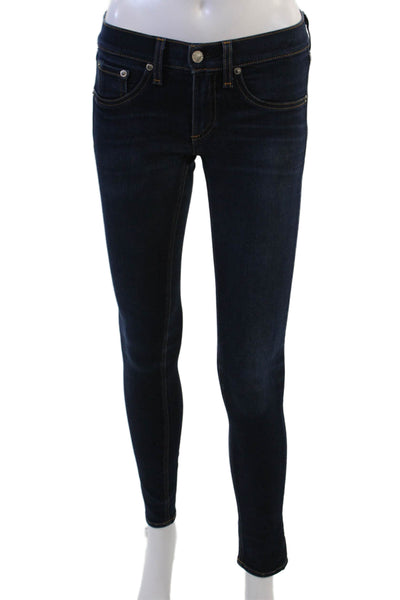 Rag & Bone Jean Womens Dark Blue Skinny Ankle Jeans Size 24