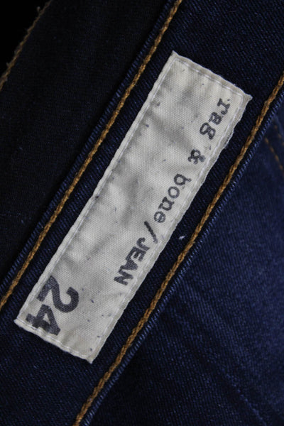Rag & Bone Jean Womens Dark Blue Skinny Ankle Jeans Size 24