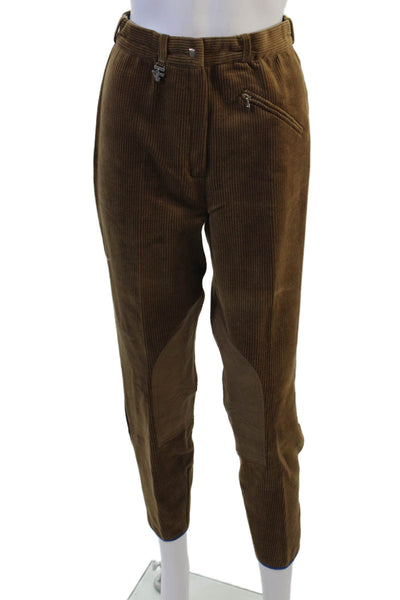 Georg Schumacher Mens Cropped Ankle Striped Brown Pants Size 80cm