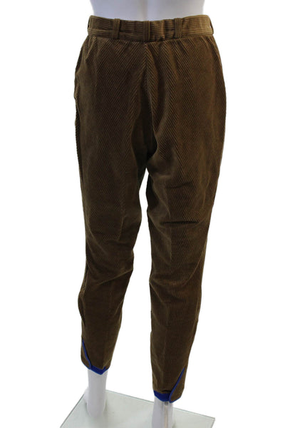 Georg Schumacher Mens Cropped Ankle Striped Brown Pants Size 80cm