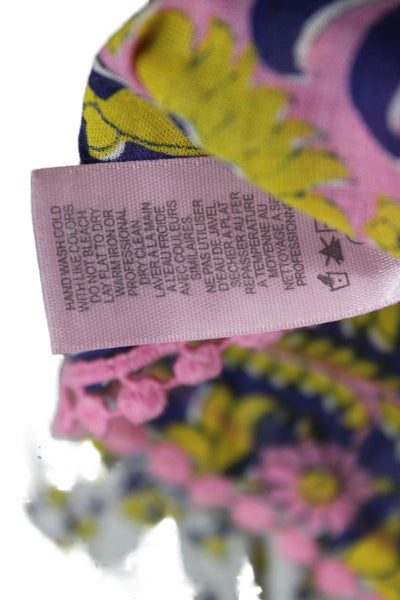 Calypso Saint Barth Unisex Pink Floral Drawstring Viscose Shorts Size S