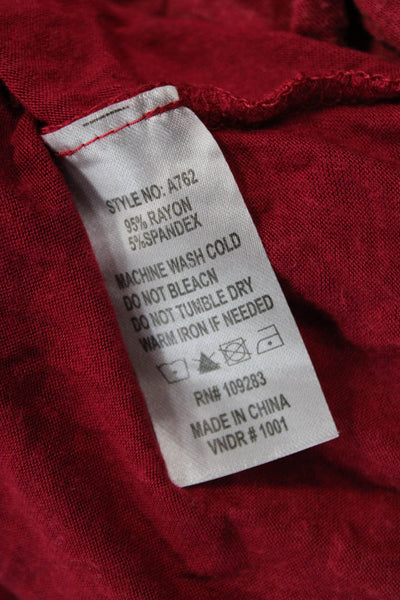 Ocean Drive Women Sundress Red Sleeveless Short Rayon Spandex Boho Size S