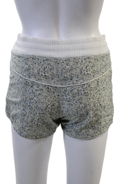 Lululemon Unisex Gray Camo Shorts 86% Polyester 14% Spandex Size 2