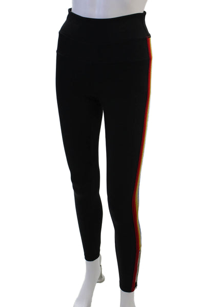 Spiritual Gangster Womens Black Striped Ankle Leggings Size S