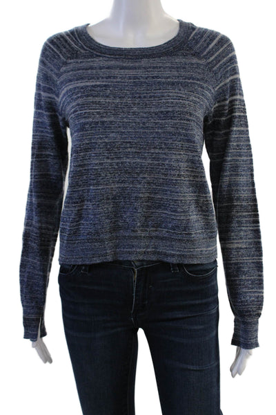 BCBGMAXAZRIA Unisex Pullover Navy Striped Crewneck Size S