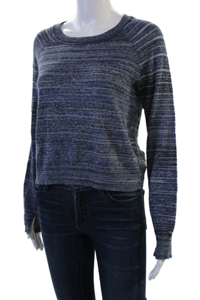 BCBGMAXAZRIA Unisex Pullover Navy Striped Crewneck Size S