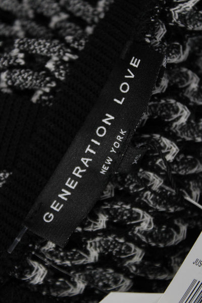 Generation Love Unisex Black Geometric Crewneck Pullover Size XS