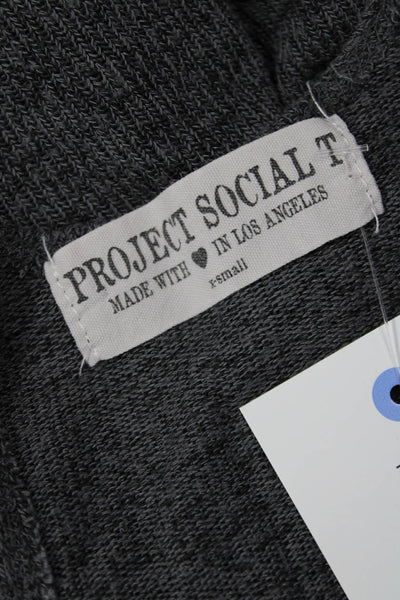 Project Social T Women Dark Gray Basic Sleeveless Tank Round Neck Size XS