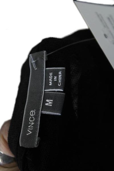 Vince Women Basic Sleeveless Linen Tank Black Size M