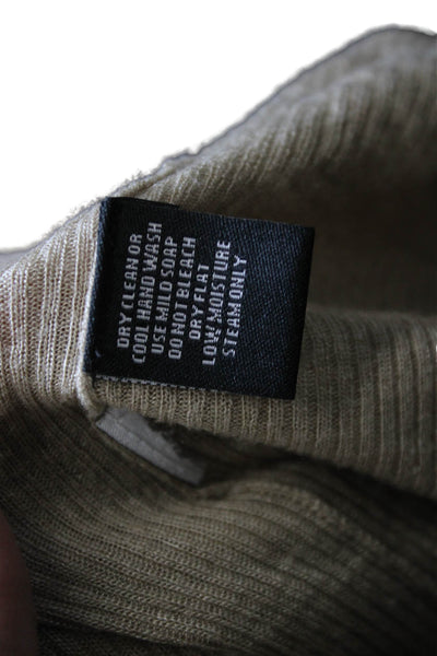 Christopher Fischer Unisex Beige Cashmere Silk Long Sleeve Cardigan Size L