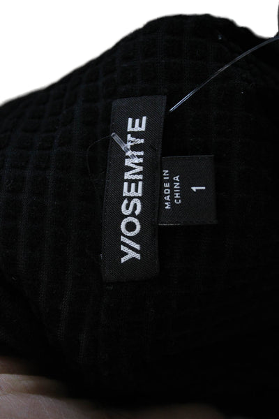 Yosemite Women Windbreaker Jacket Black Zip High Neck Long Sleeve Size 1