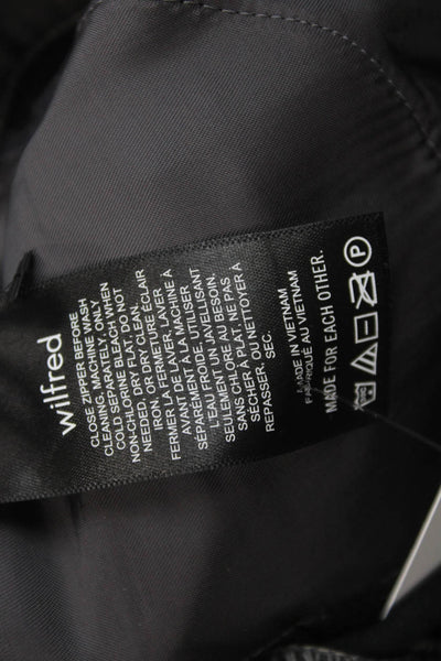 Wilfred Womens Biker Black Pants 100% Polyurethane Button Waist Size 00
