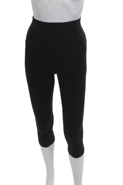 Lululemon Womens Cropped Capri Leggings Black Polyester Size 2