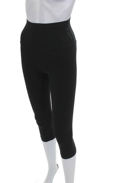 Lululemon Womens Cropped Capri Leggings Black Polyester Size 2