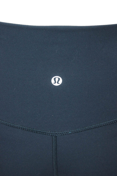 Lululemon Women Dark Blue Cropped Capri Leggings Polyester Size 2