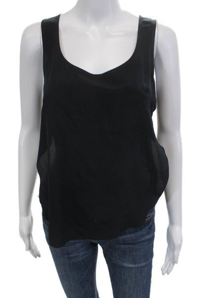Bailey 44 Womens Silk Sleeveless Tank Black Round Neck Designer Size XS