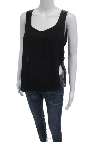 Bailey 44 Womens Silk Sleeveless Tank Black Round Neck Designer Size XS