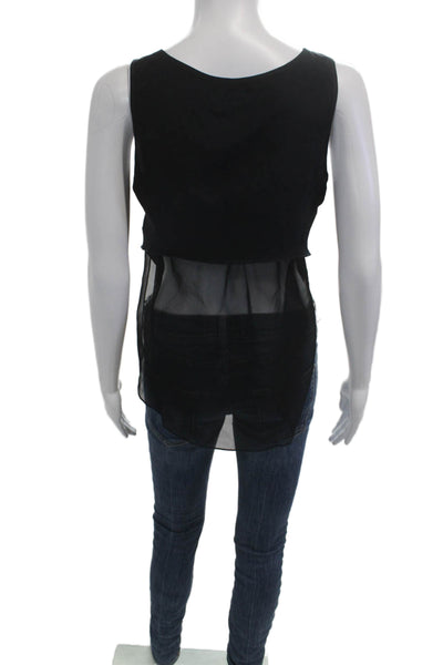 Bailey 44 Womens Silk Sleeveless Tank Black Round Neck Designer Size XS