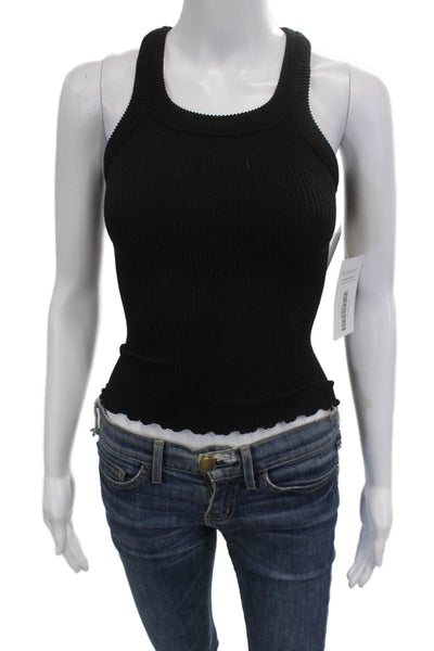 Intimately Free People Womens Cropped Tank Black Petite Size XS