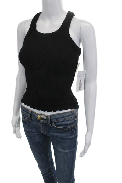 Intimately Free People Womens Cropped Tank Black Petite Size XS