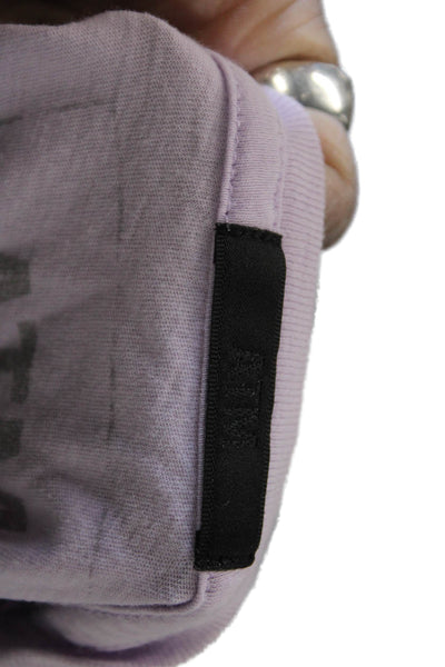 ATM Women Basic Purple Cotton Crew Neck Short Sleeve T-Shirt Size M