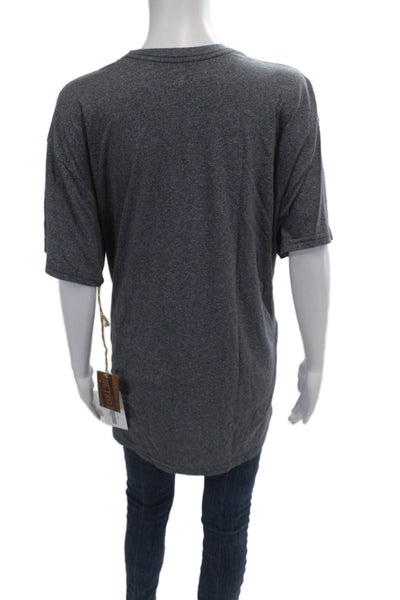 Retro Brand Mens College Graphic T Shirt Gray Crew Neck Short Sleeve Size XL