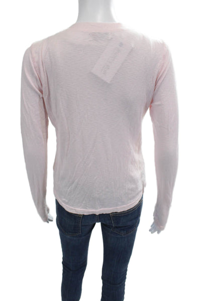 Michael Stars Unisex Pink V-Neck Cardigan Sweater Long Sleeve Size One Size