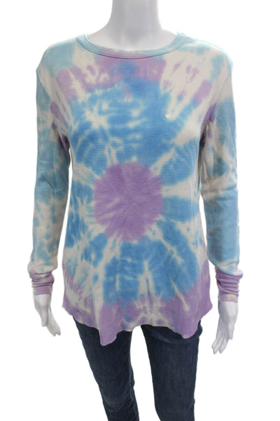 Suburban Riot Women Basic Light Blue Long Sleeve Crew Neck Top Size XS