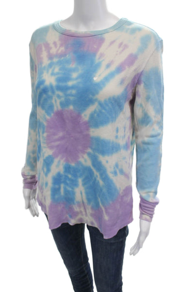 Suburban Riot Women Basic Light Blue Long Sleeve Crew Neck Top Size XS