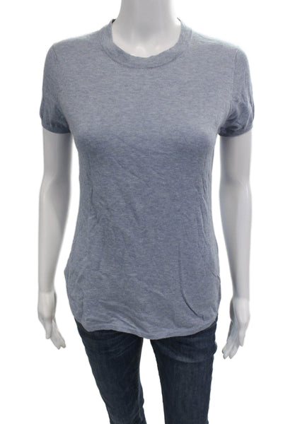 Minnie Rose Women Basic T-Shirt Gray Short Sleeve Crew Neck Size L