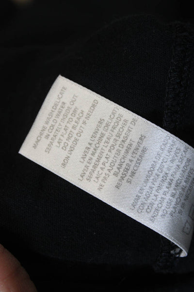 Philanthropy Women Basic Black Cotton Short Sleeve T-Shirt Size L