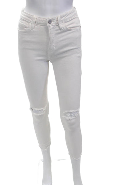 Just Black Denim Womens Ankle Skinny Jeans White Size 25