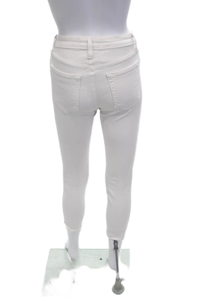 Just Black Denim Womens Ankle Skinny Jeans White Size 25