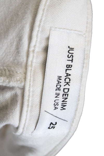 Just Black Denim Womens Ankle Skinny Jeans White Size 25