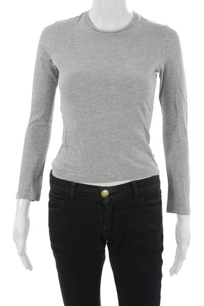 Standard James Perse Women Long Sleeve Jersey T-Shirt Gray Size 2