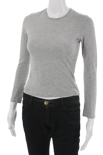 Standard James Perse Women Long Sleeve Jersey T-Shirt Gray Size 2