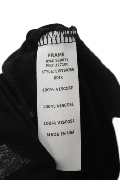 Frame Women Black High Neck Tie Sleeveless Viscose Tank Designer Size M