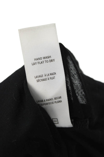 Frame Women Black High Neck Tie Sleeveless Viscose Tank Designer Size M