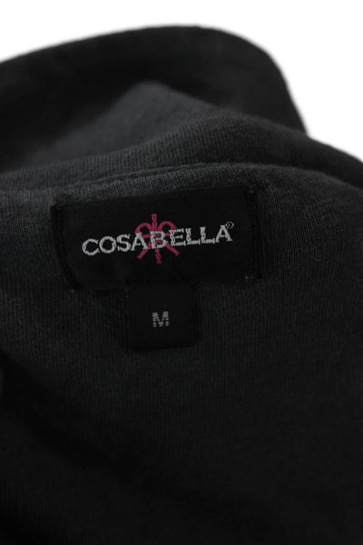 Cosabella Womens Button Front Long Sleeve Collared Pajama Shirt Gray Size Medium