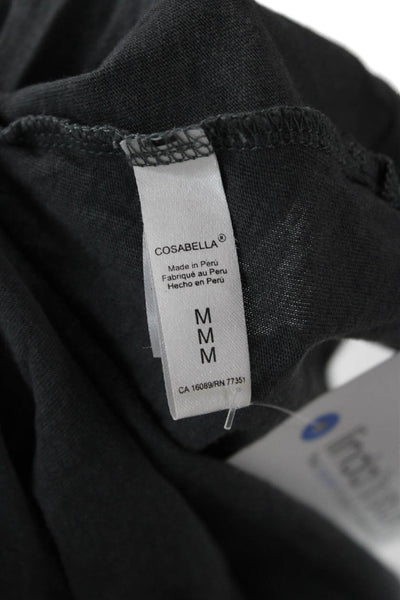 Cosabella Womens Button Front Long Sleeve Collared Pajama Shirt Gray Size Medium
