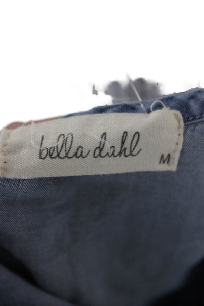 Bella Dahl Womens Jumpsuit Blue Scoop Neck Sleeveless 100% Tencel Size M