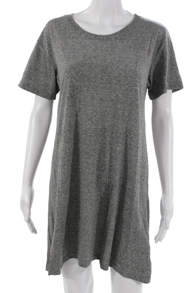 Current/Elliott Womens Gray T-Shirt Dress Short Sleeve Round Neck Size 2