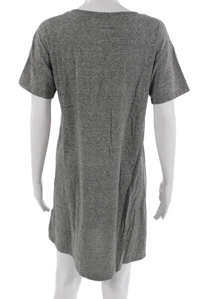 Current/Elliott Womens Gray T-Shirt Dress Short Sleeve Round Neck Size 2