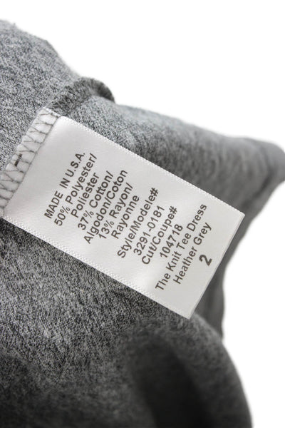 Current/Elliott Womens Gray T-Shirt Dress Short Sleeve Round Neck Size 2