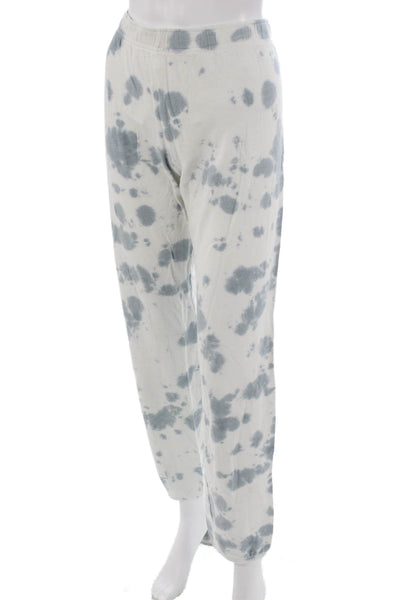 Monrow Unisex White Grunge Sweatpants Size L