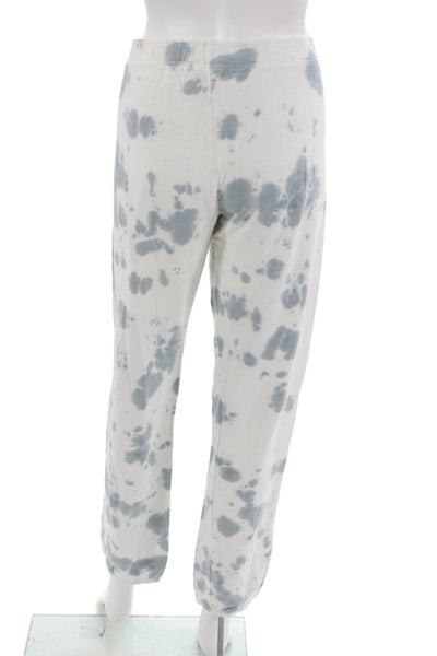 Monrow Unisex White Grunge Sweatpants Size L